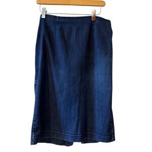 Ann Taylor Denim Pencil Jean Skirt 12T